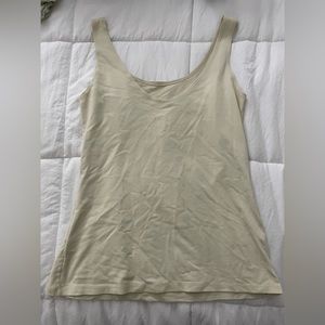 Beige Loose Fitted Tank Top